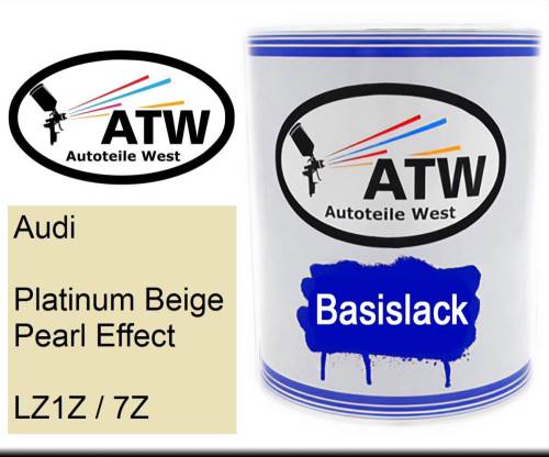 Audi, Platinum Beige Pearl Effect, LZ1Z / 7Z: 1L Lackdose, von ATW Autoteile West.